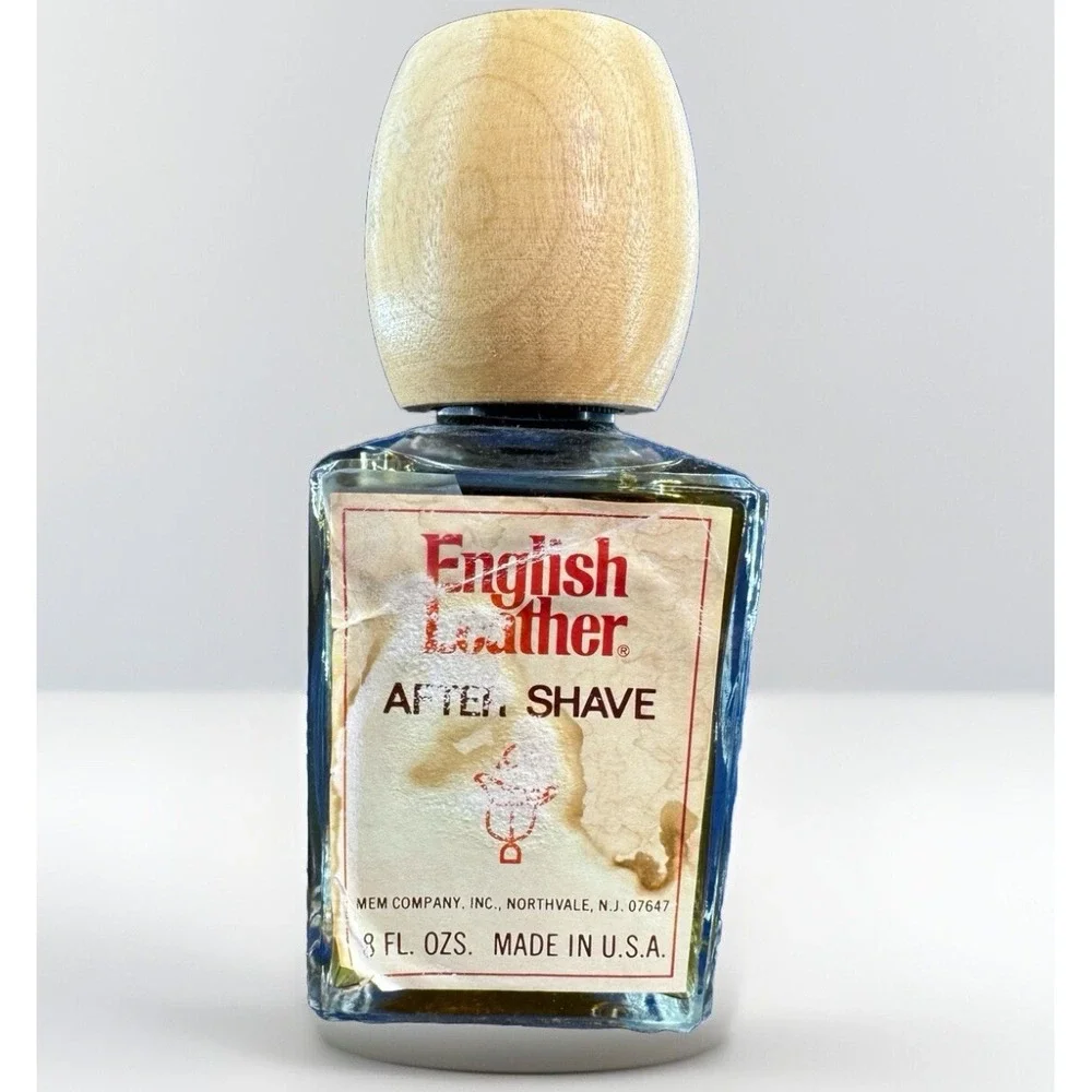 VTG New Original MEM English Leather Aftershave 8 oz Large Bottle Made in USA